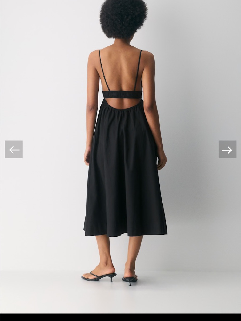 ARITZIA Encourage Poplin Dress Black - Picture 2 of 6